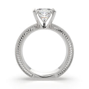 4 Carat VS1 D Lab Grown Diamond Solitaire Princess Ring
